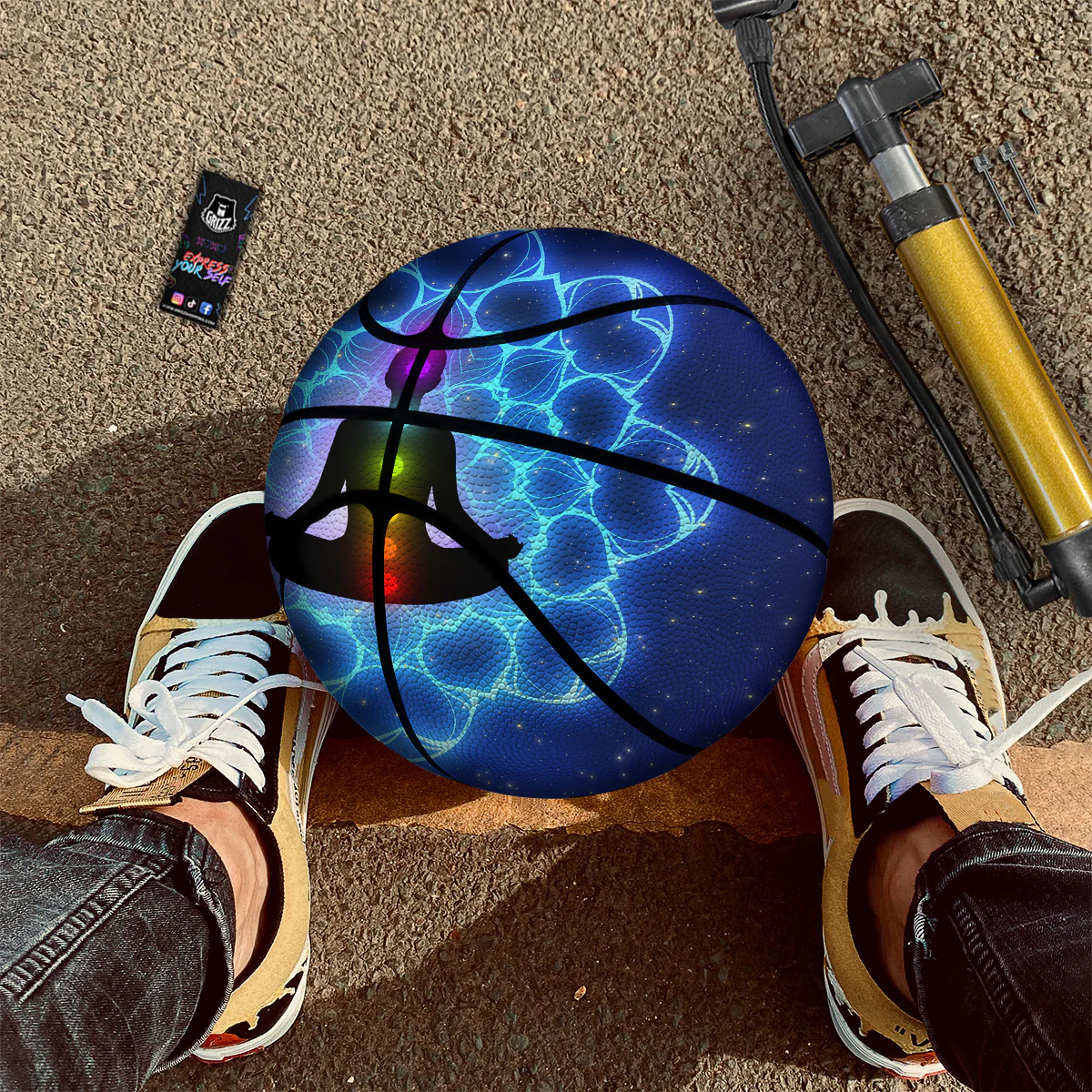 The Universe Chakras Print Basketball - Image 2