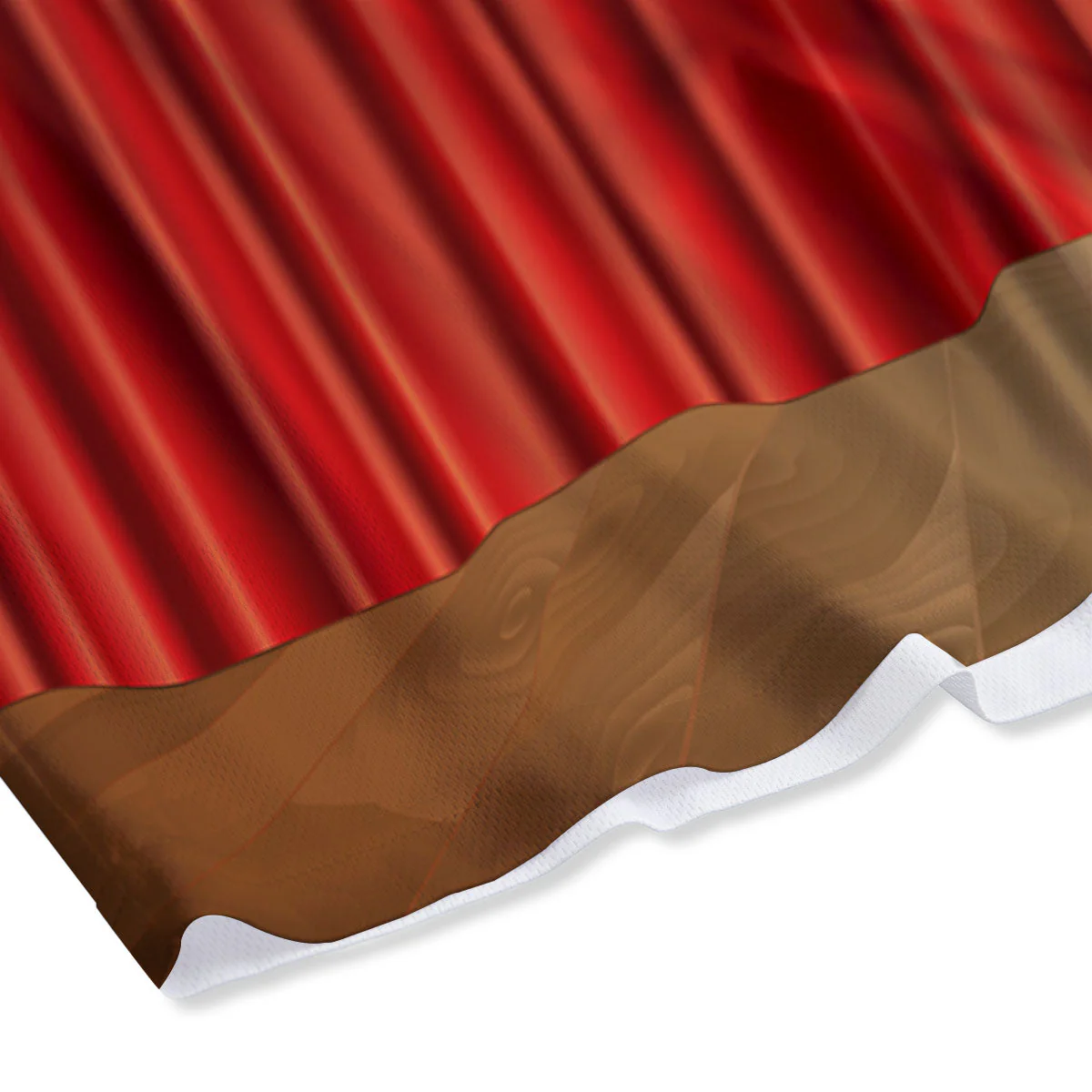 Theater Red Curtain Print Mesh Shorts - Image 4