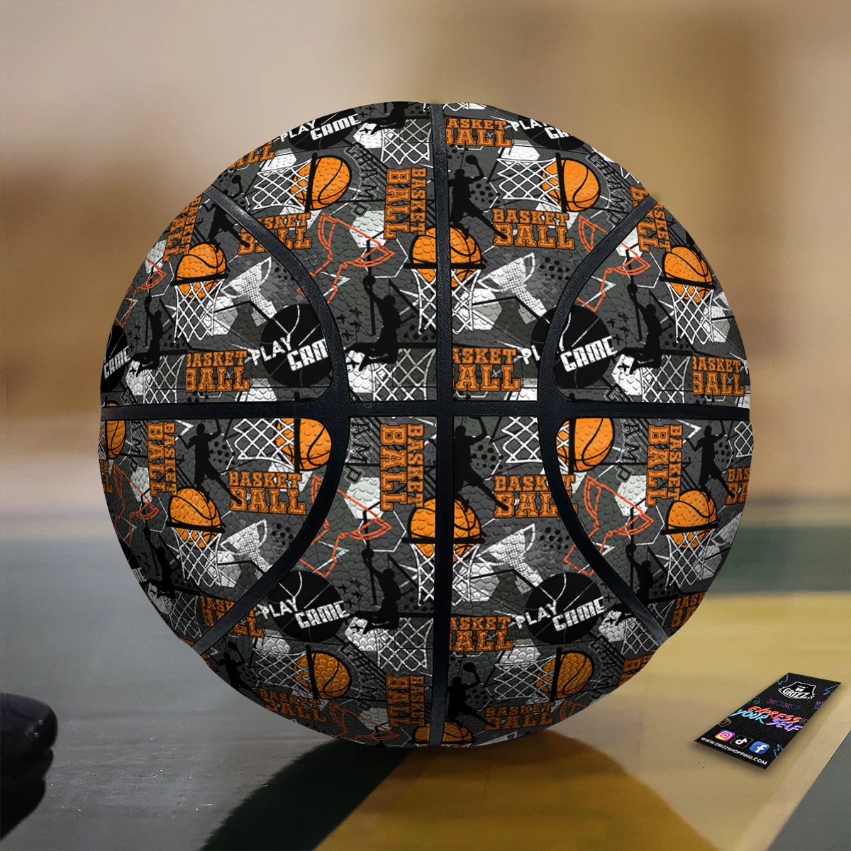 Theme Basketball Print Pattern Basketball
