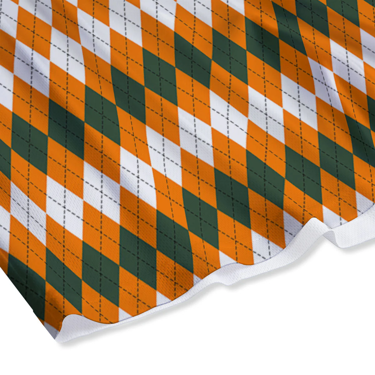 Themed Argyle Halloween Print Pattern Mesh Shorts - Image 4