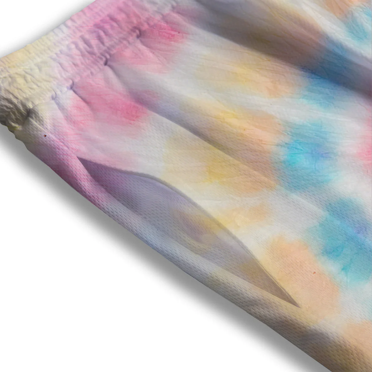 Tie Dye Bright Swirl Print Mesh Shorts - Image 3
