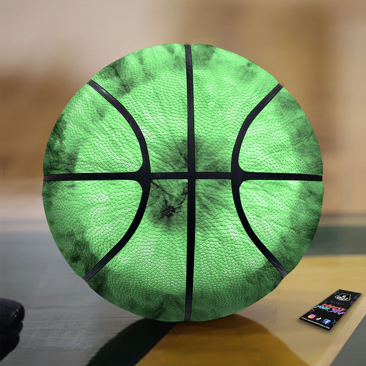 Tie Dye Green Print Basketball