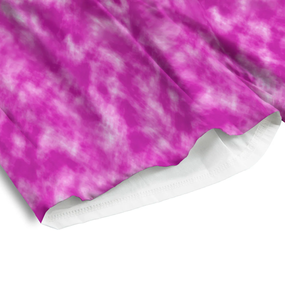 Tie Dye Hot Pink Print Pattern Men's Athletic Shorts - Image 4