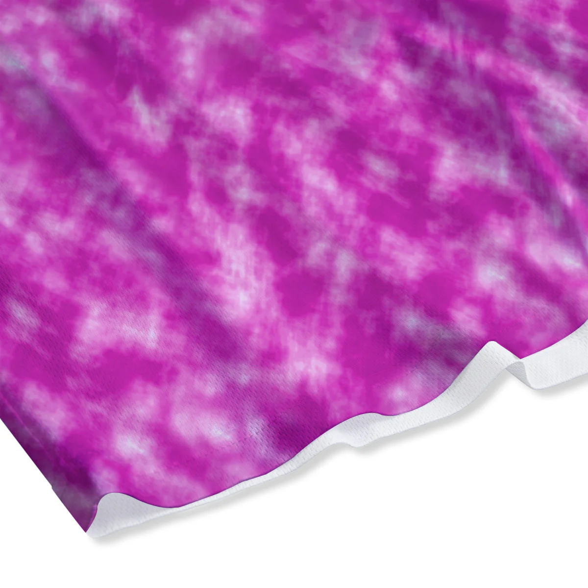 Tie Dye Hot Pink Print Pattern Mesh Shorts - Image 4