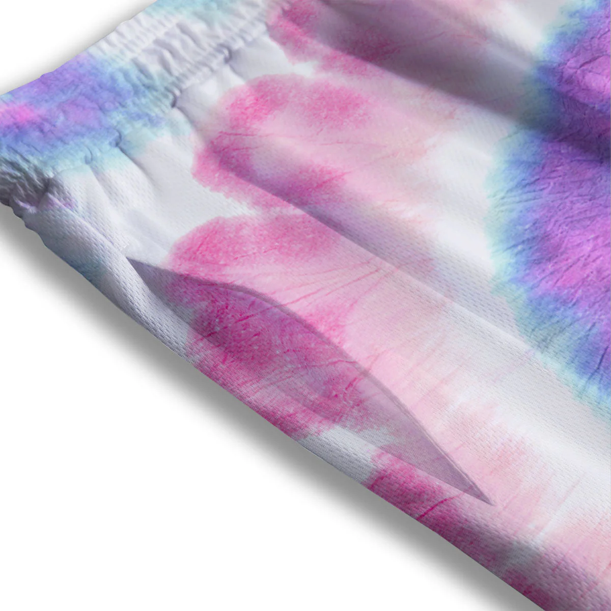 Tie Dye Pastel Spiral Print Mesh Shorts - Image 3