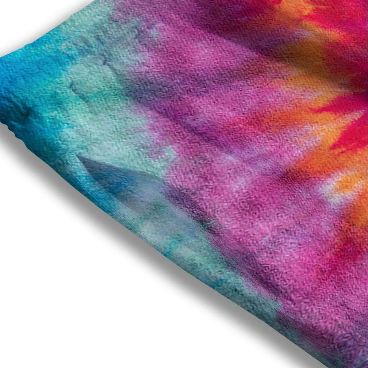 Tie Dye Pattern Print Mesh Shorts - Image 3