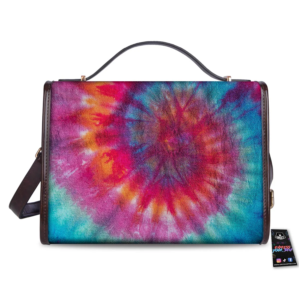 Tie Dye Pattern Print Women's Satchel Bag - Image 2