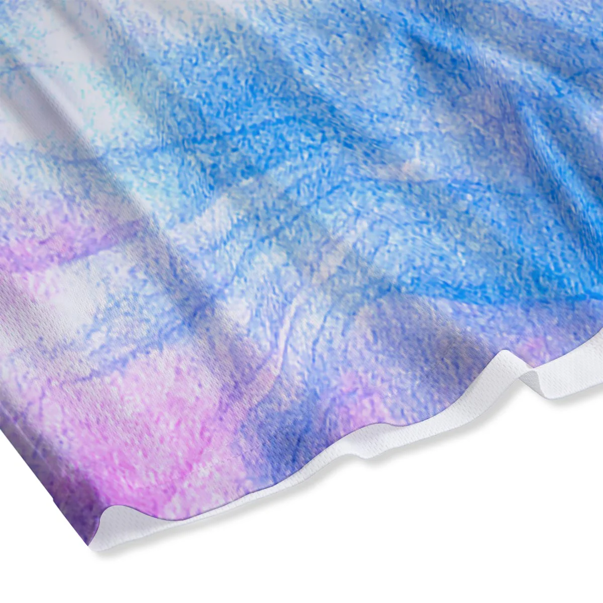 Tie Dye Pink And Teal Print Mesh Shorts - Image 4