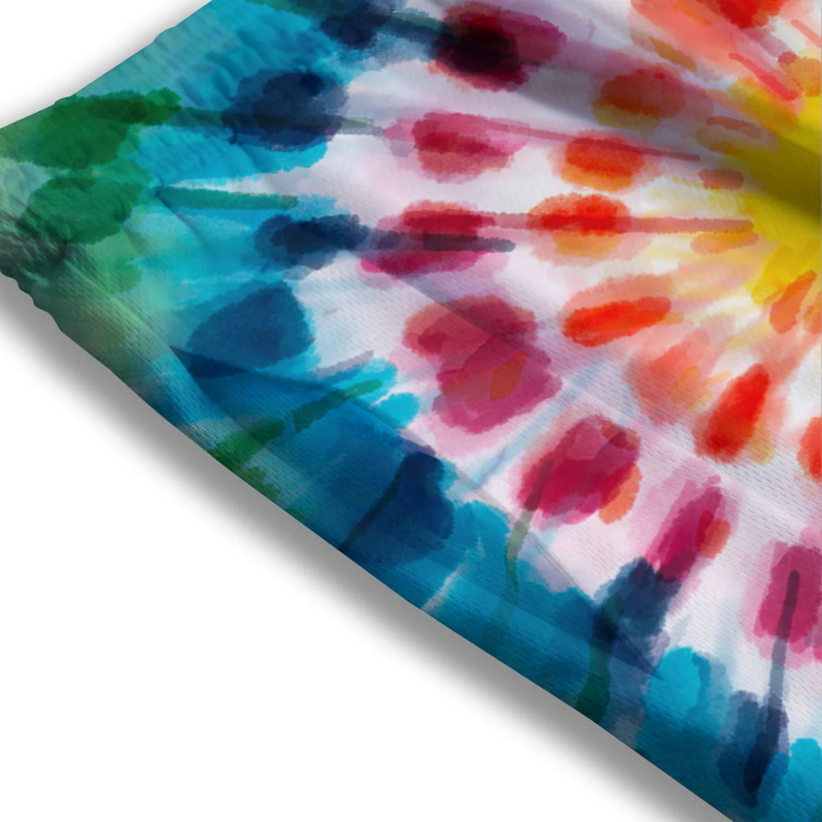 Tie Dye Rainbow Heart Print Mesh Shorts - Image 3
