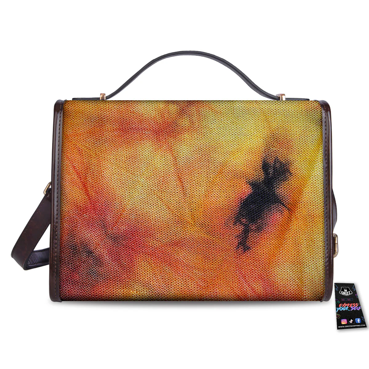 Tie Dye Red Yellow And Orange Print Women's Satchel Bag - Image 2