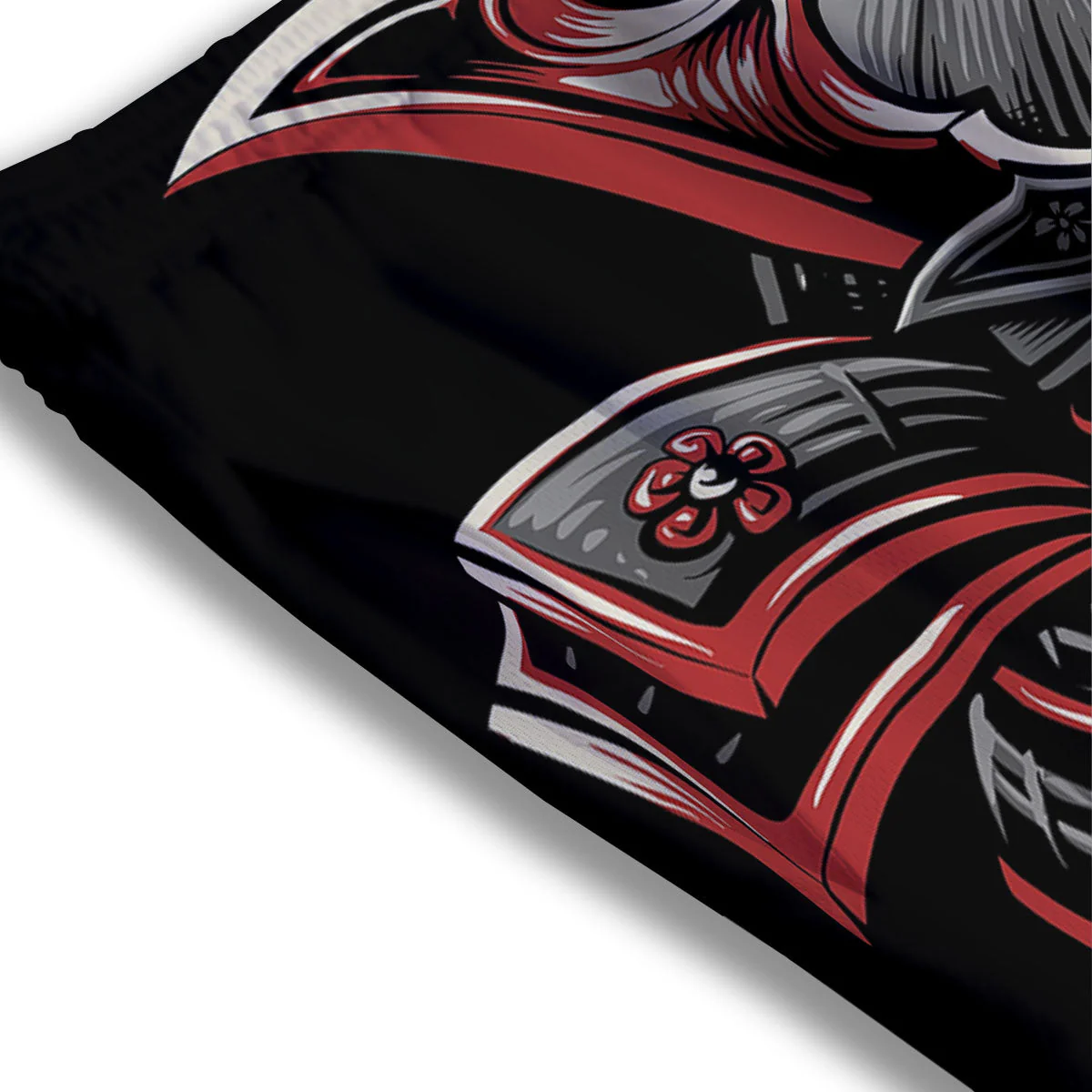 Tiger And Japanese Samurai Print Mesh Shorts - Image 3