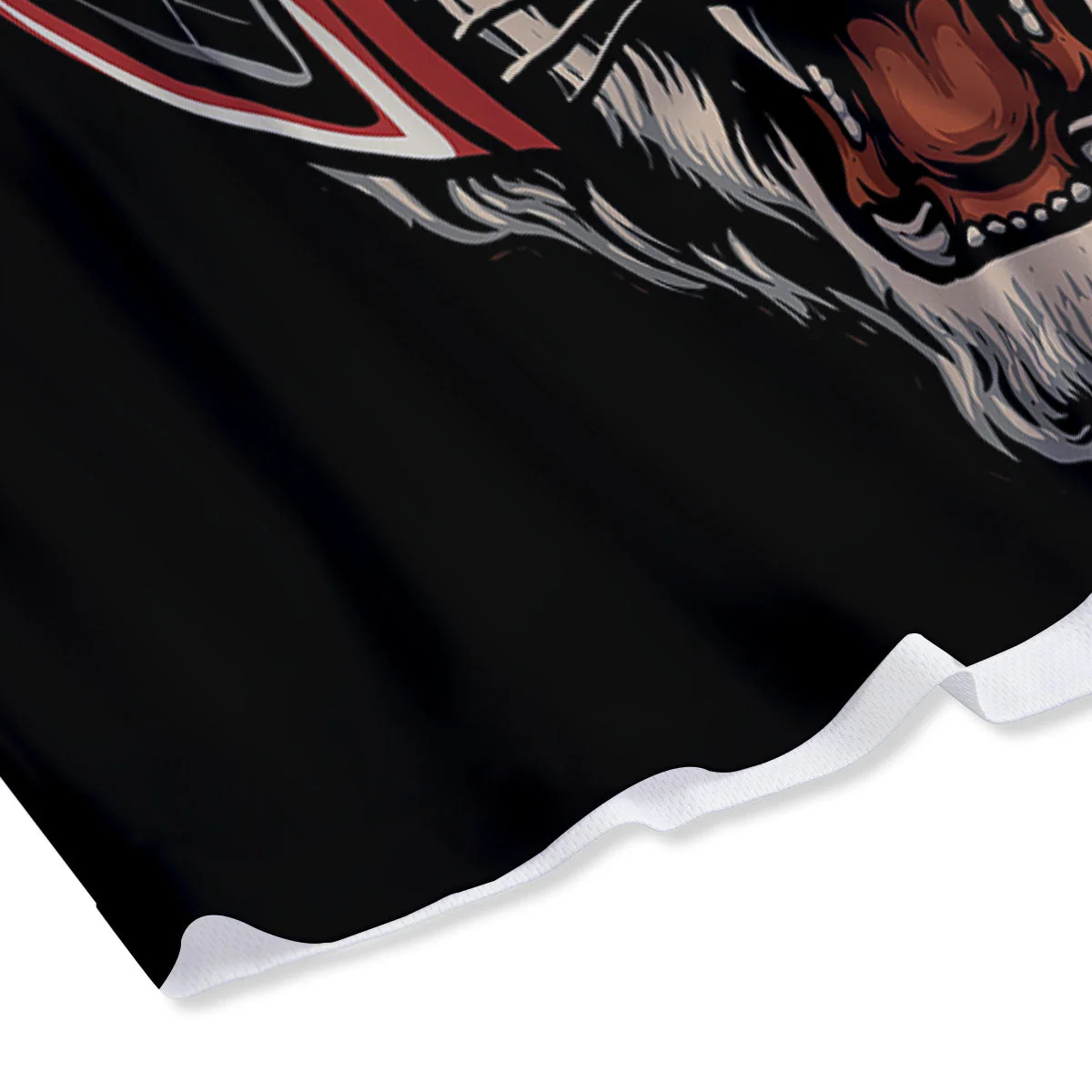 Tiger And Japanese Samurai Print Mesh Shorts - Image 4