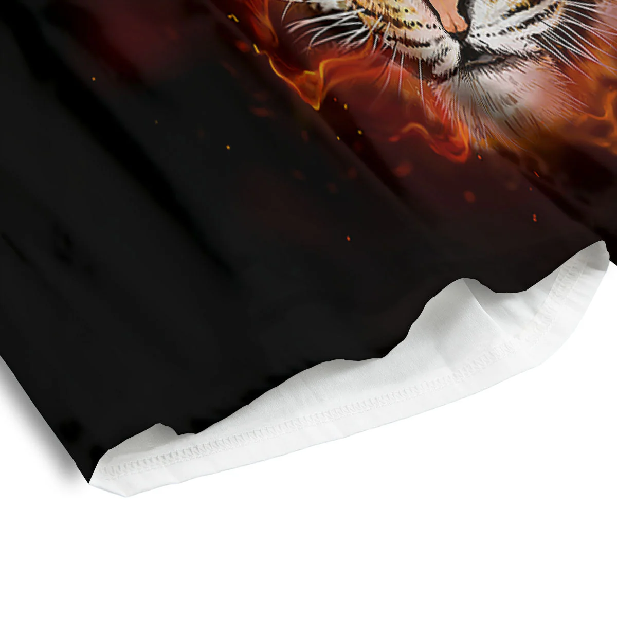 Tiger Flame Print Men's Athletic Shorts - Image 4