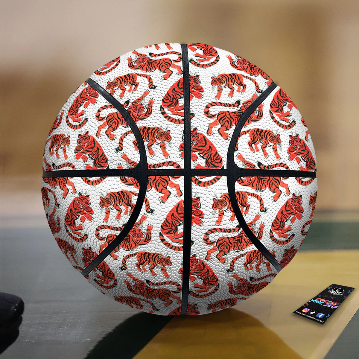 Tiger Gouache Print Pattern Basketball