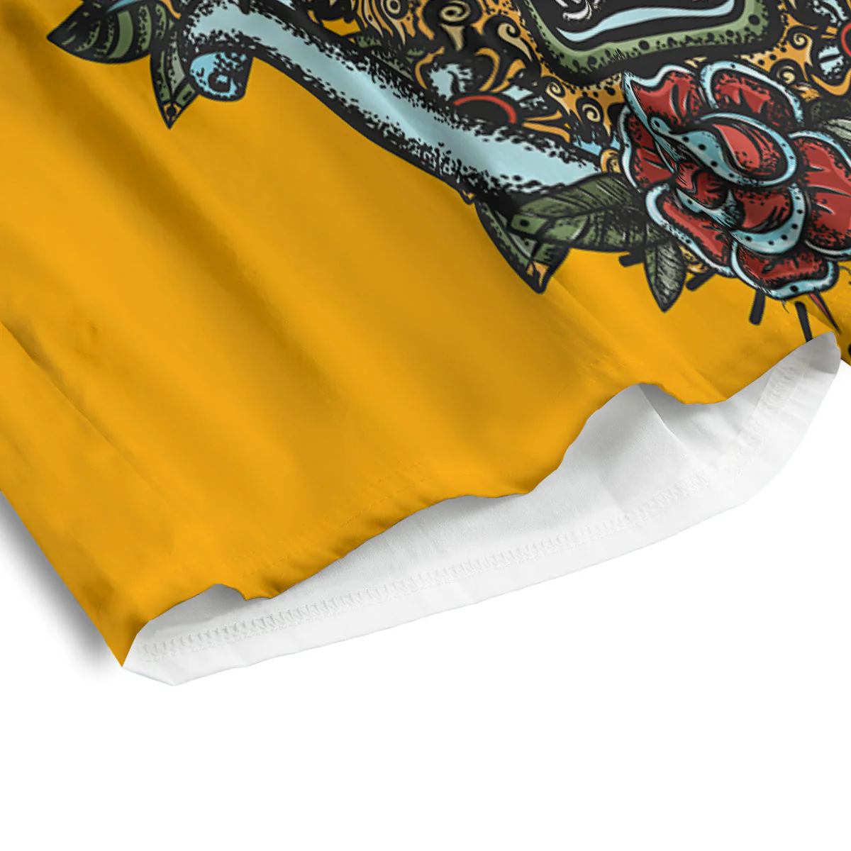 Tiger Head Tattoo Print Men's Athletic Shorts - Image 4