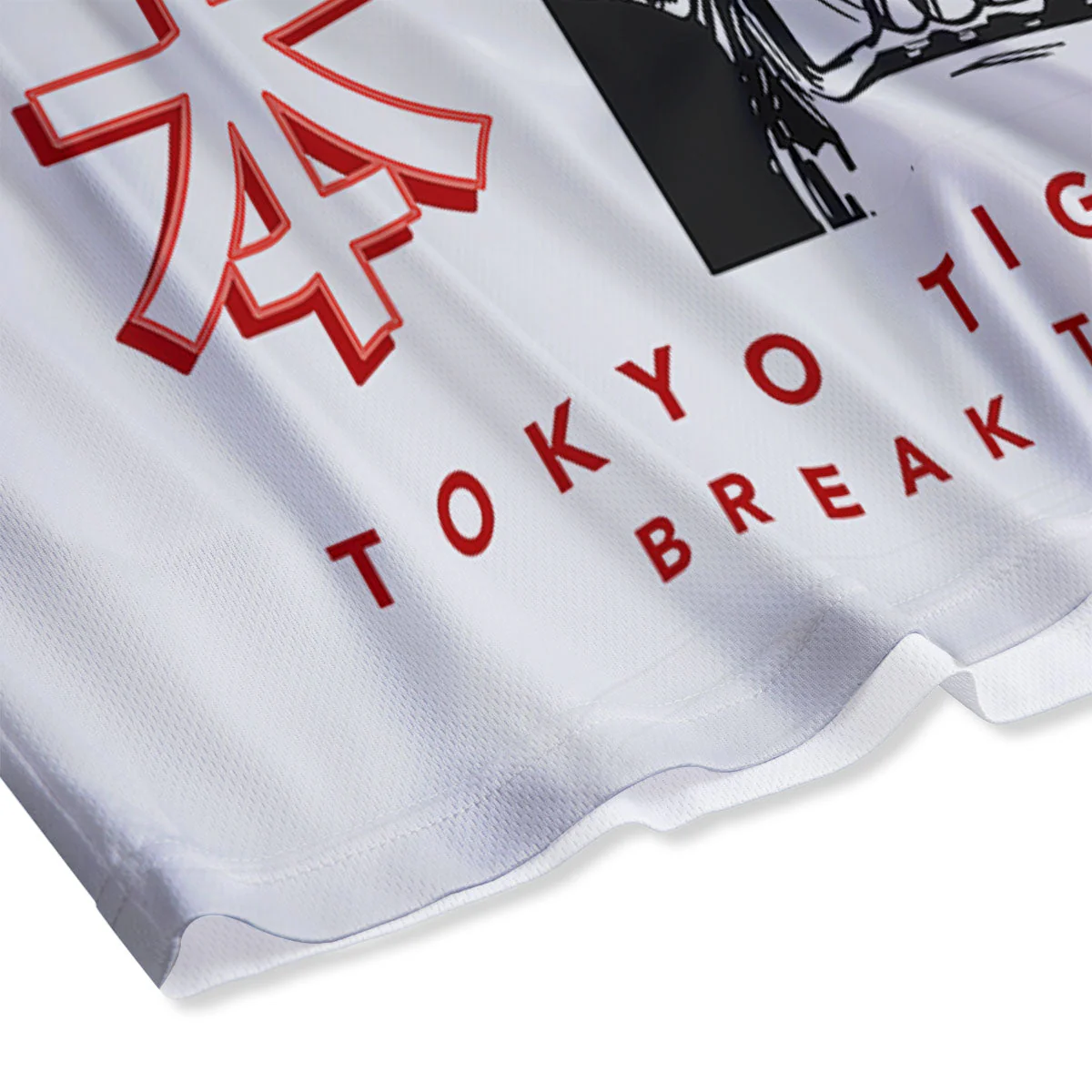 Tiger Japanese Style Print Mesh Shorts - Image 4