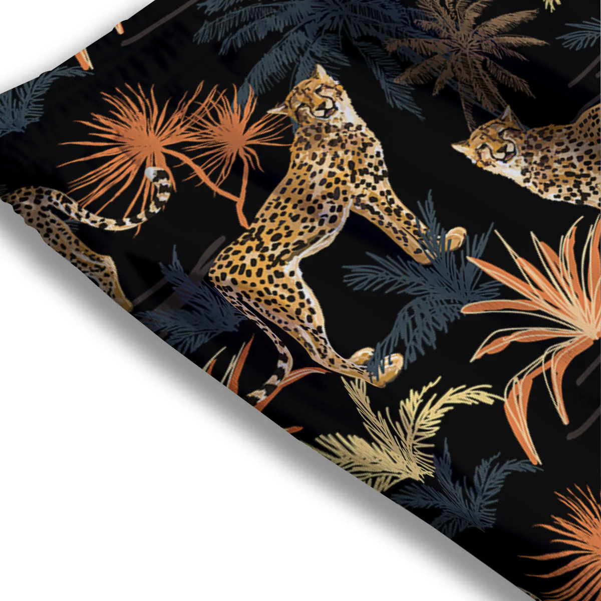 Tiger Watercolor Print Pattern Mesh Shorts - Image 3