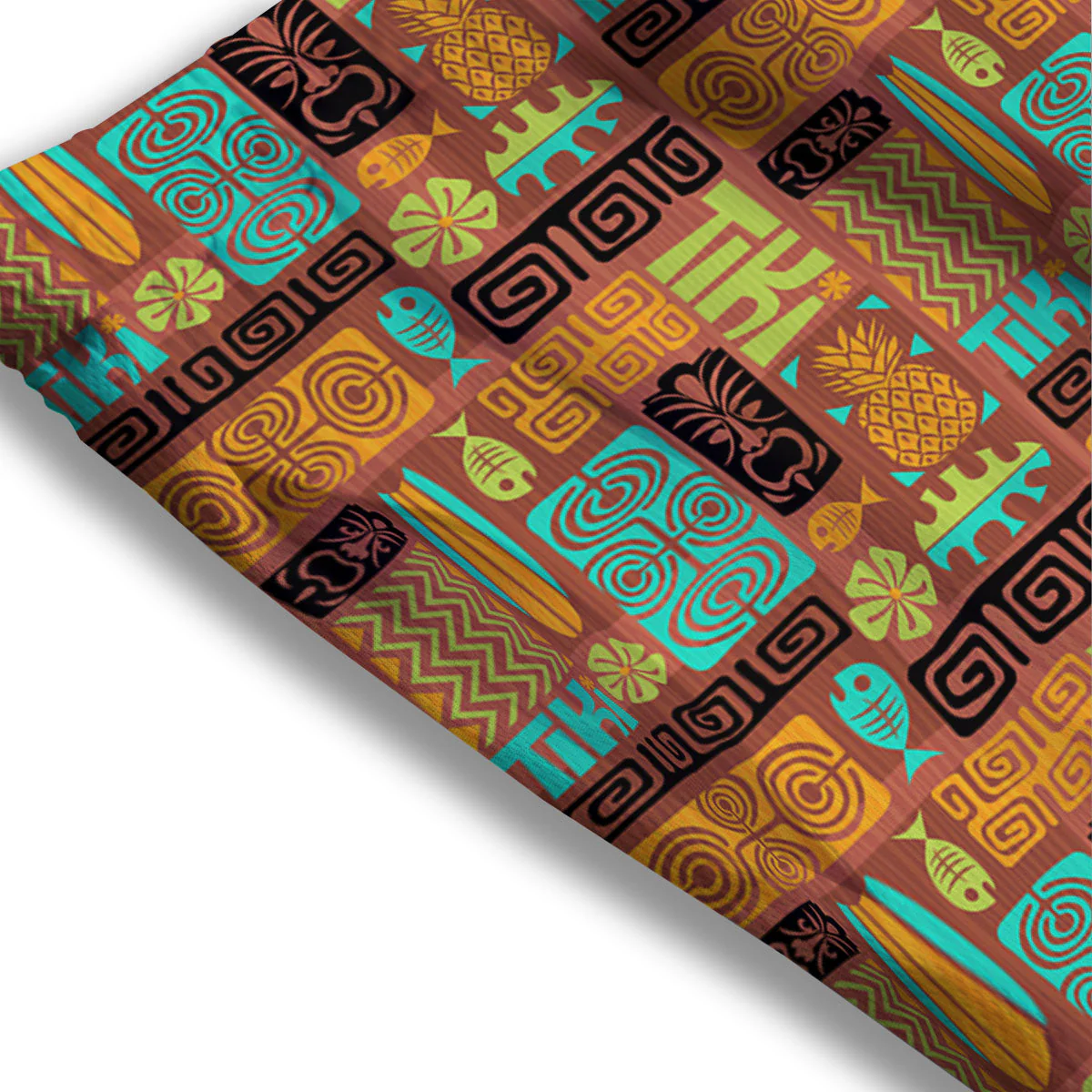 Tiki Ethnic Print Pattern Mesh Shorts - Image 3