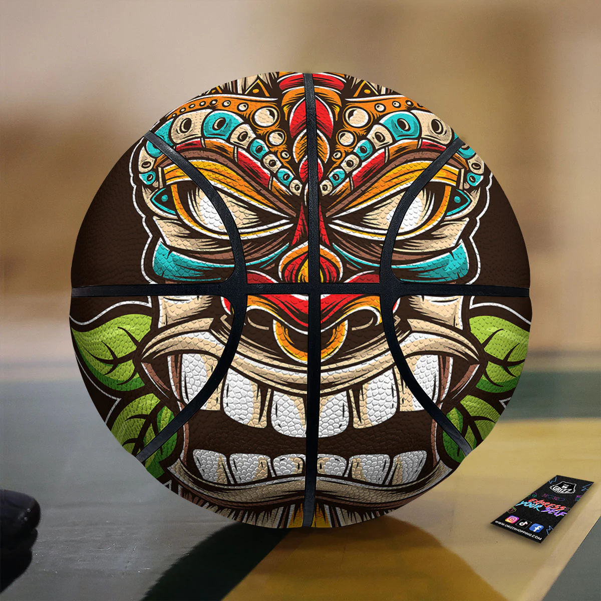 Tiki Hawaiian Print Basketball