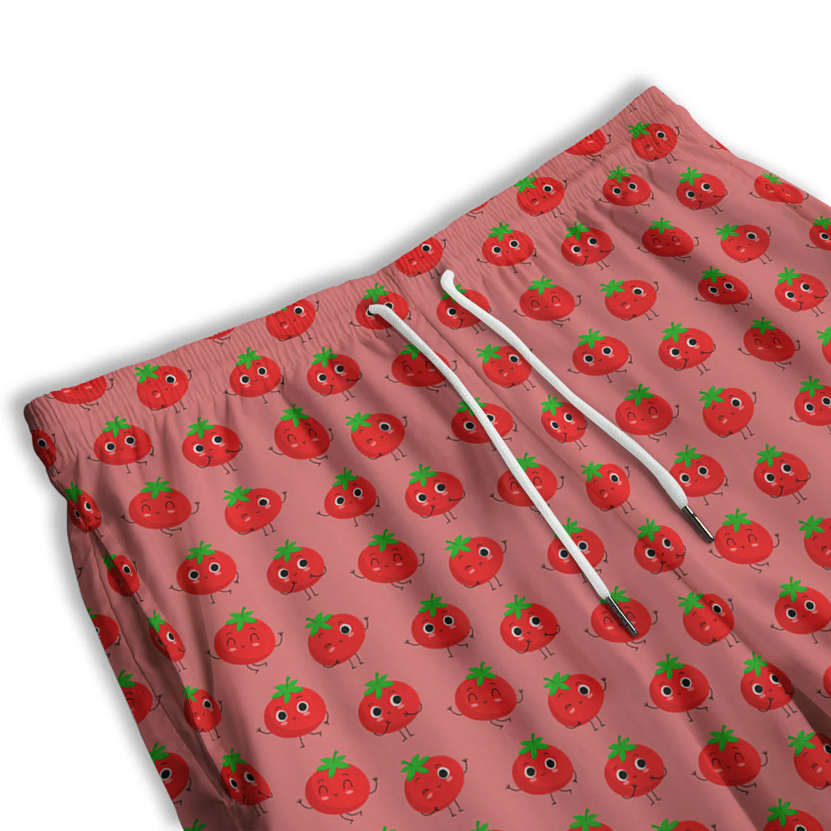 Tomato Cute Print Pattern Men's Athletic Shorts - Image 3