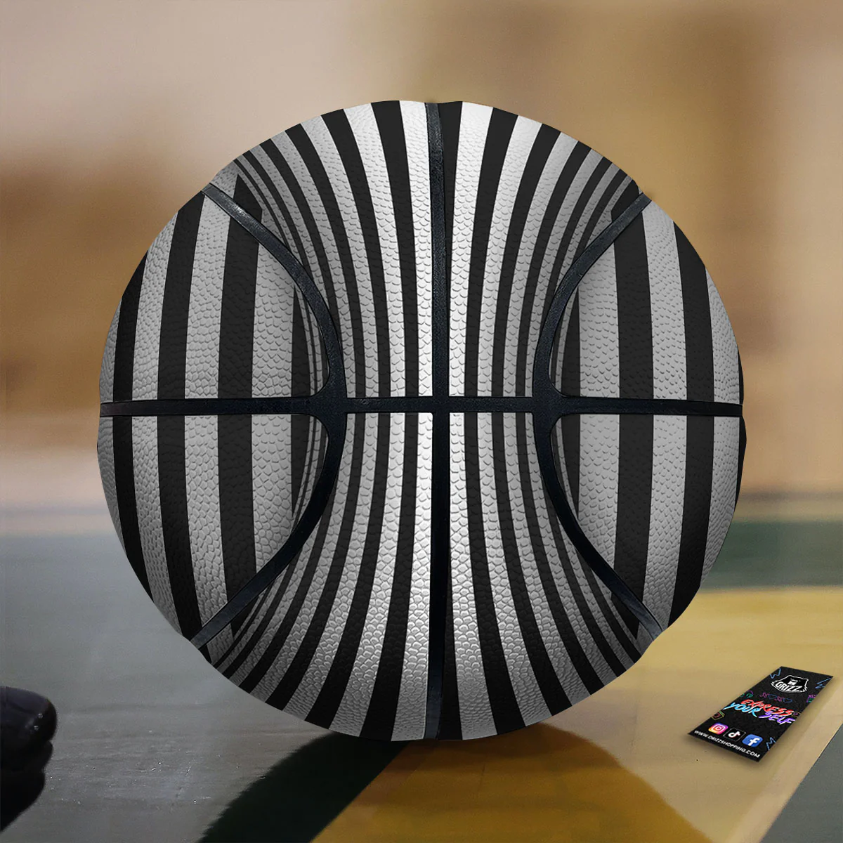 Torus Illusion White And Black Print Basketball