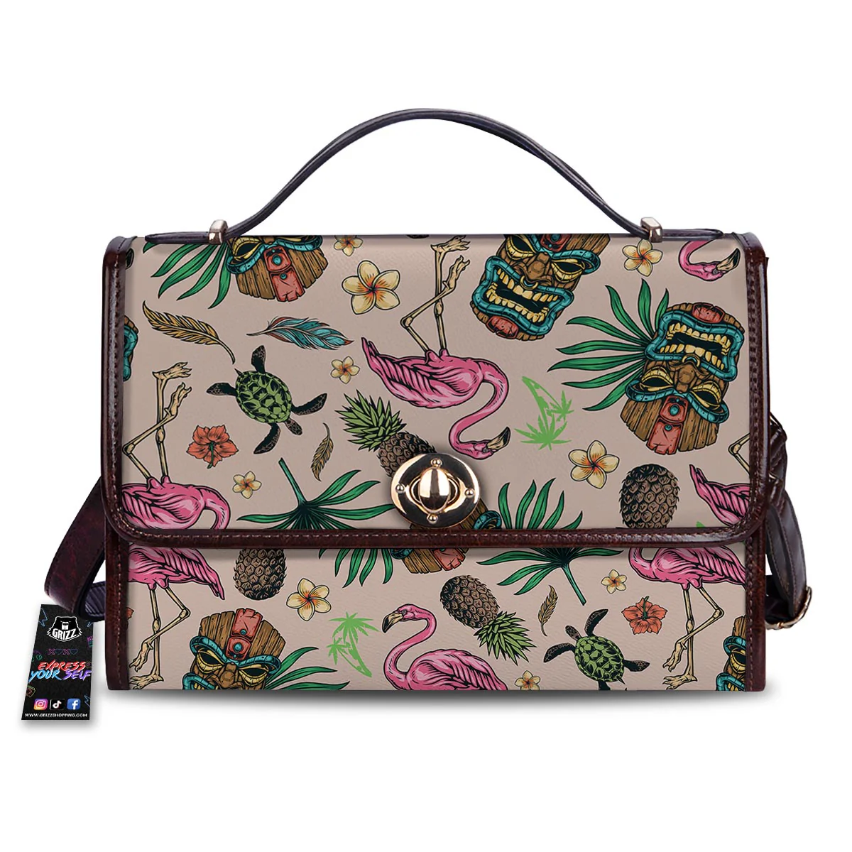 Totem Summer Print Pattern Women's Satchel Bag