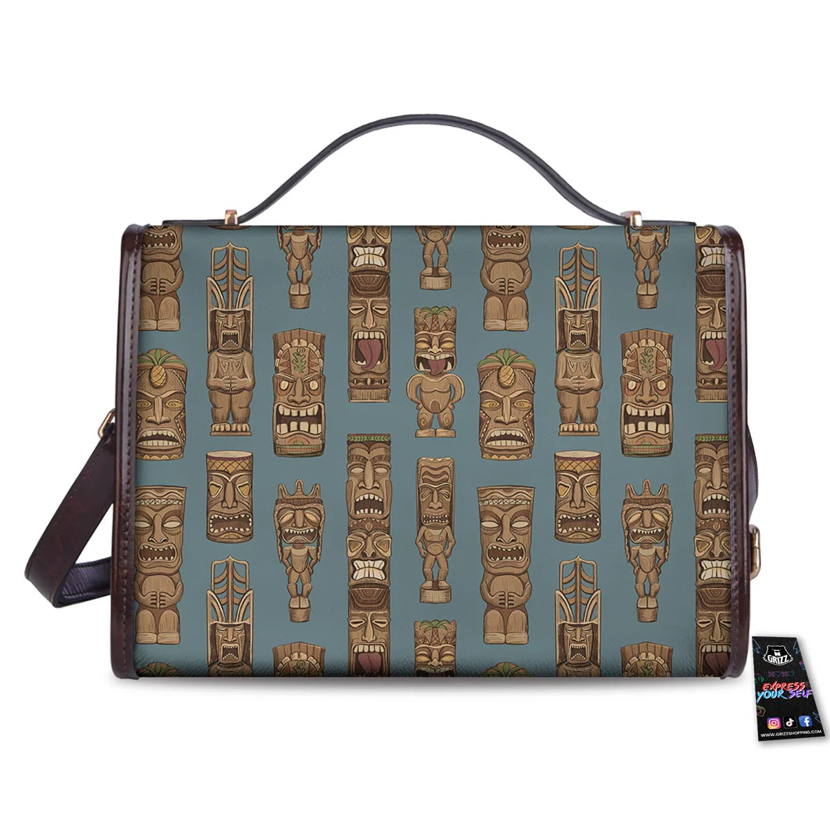 Totem Tribal Print Pattern Women's Satchel Bag - Image 2