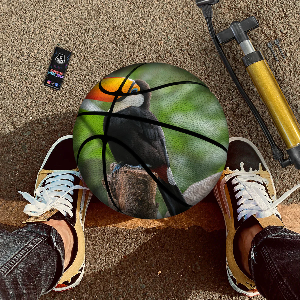 Toucan Aloha Keel-Billed Print Basketball - Image 2