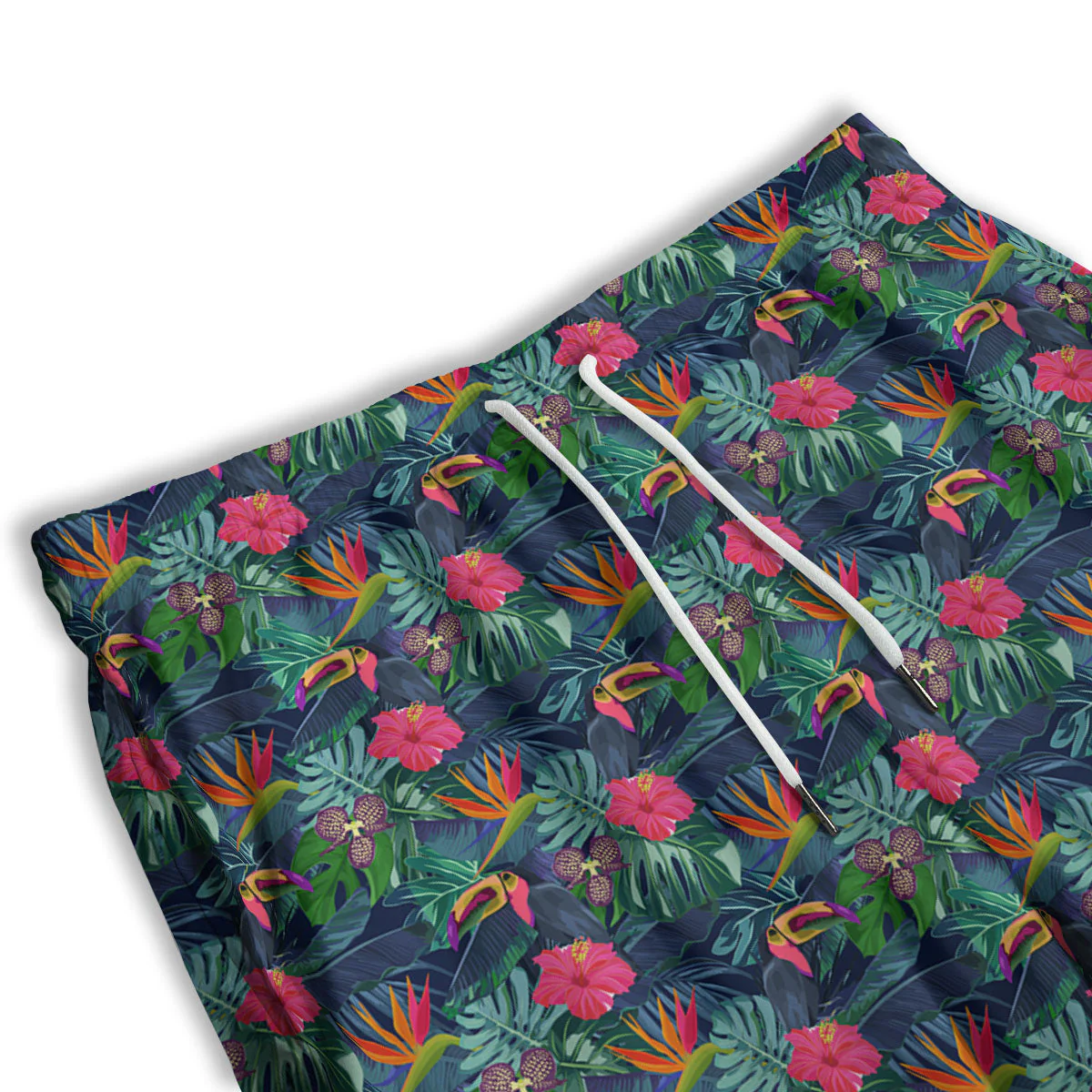 Toucan Exotic Tropical Print Pattern Men's Athletic Shorts - Image 3