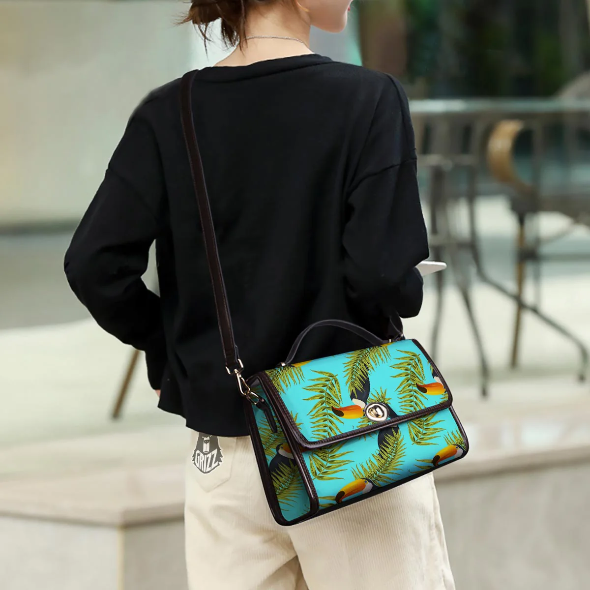 Toucan Toco Print Pattern Women's Satchel Bag - Image 3