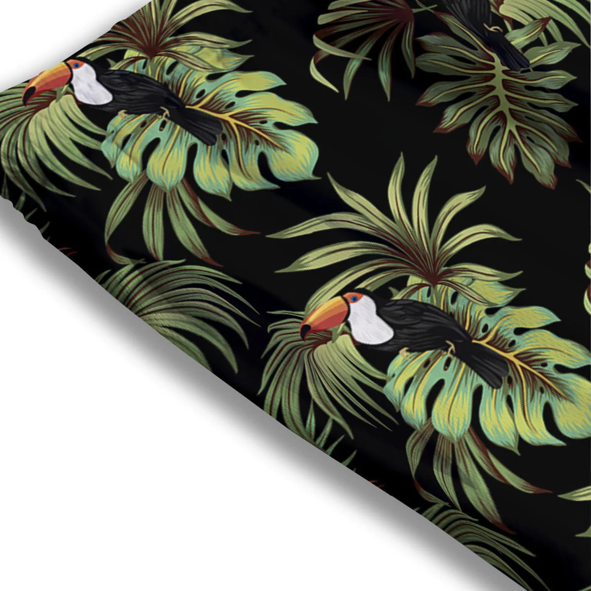 Toucan Vintage Print Pattern Mesh Shorts - Image 3