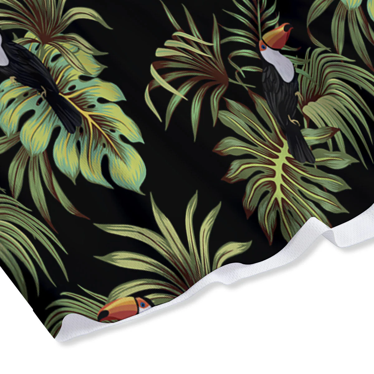Toucan Vintage Print Pattern Mesh Shorts - Image 4