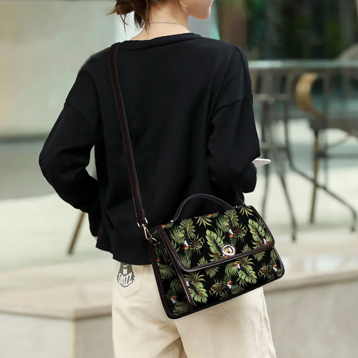 Toucan Vintage Print Pattern Women's Satchel Bag - Image 3