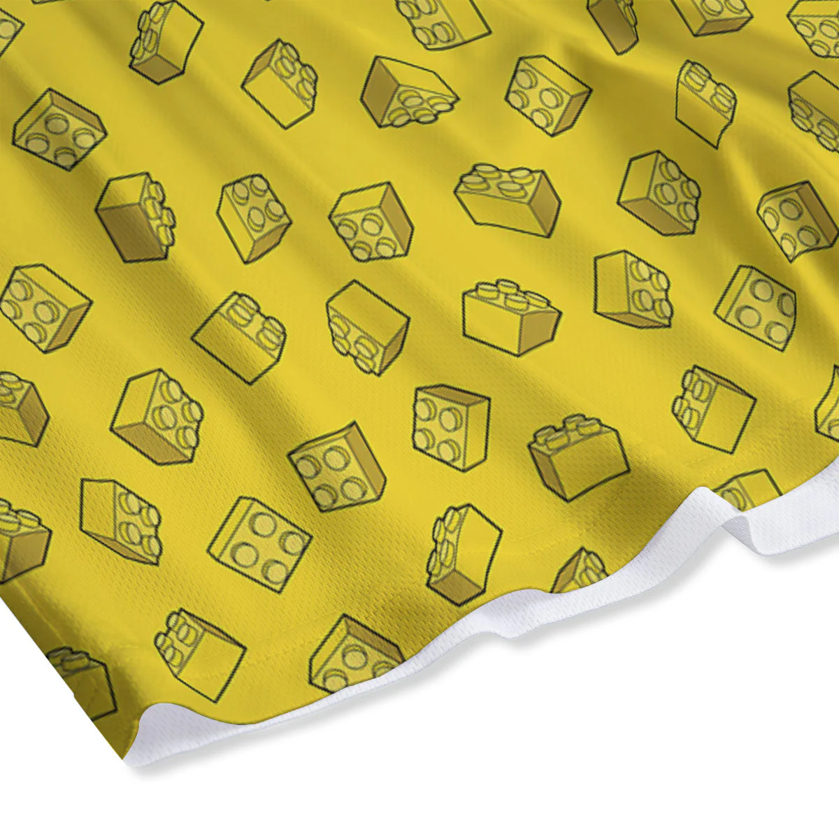 Toy Building Blocks Print Pattern Mesh Shorts - Image 4