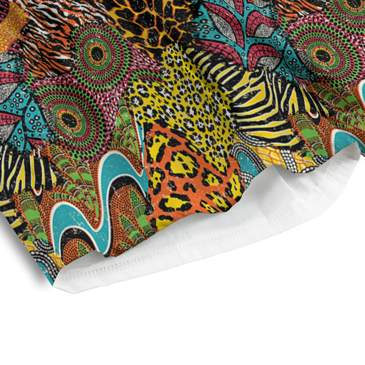Traditional African And Wild Animal Skins Print Pattern Men's Athletic Shorts - Image 4