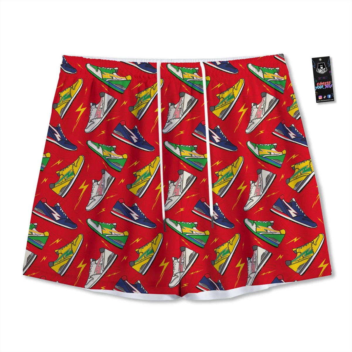 Trainer Sneakers Shoes Print Pattern Mesh Shorts
