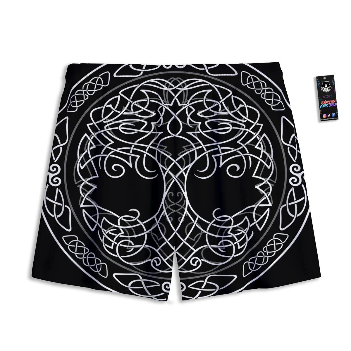 Tree Of Life Celtic Knot Print Mesh Shorts - Image 2