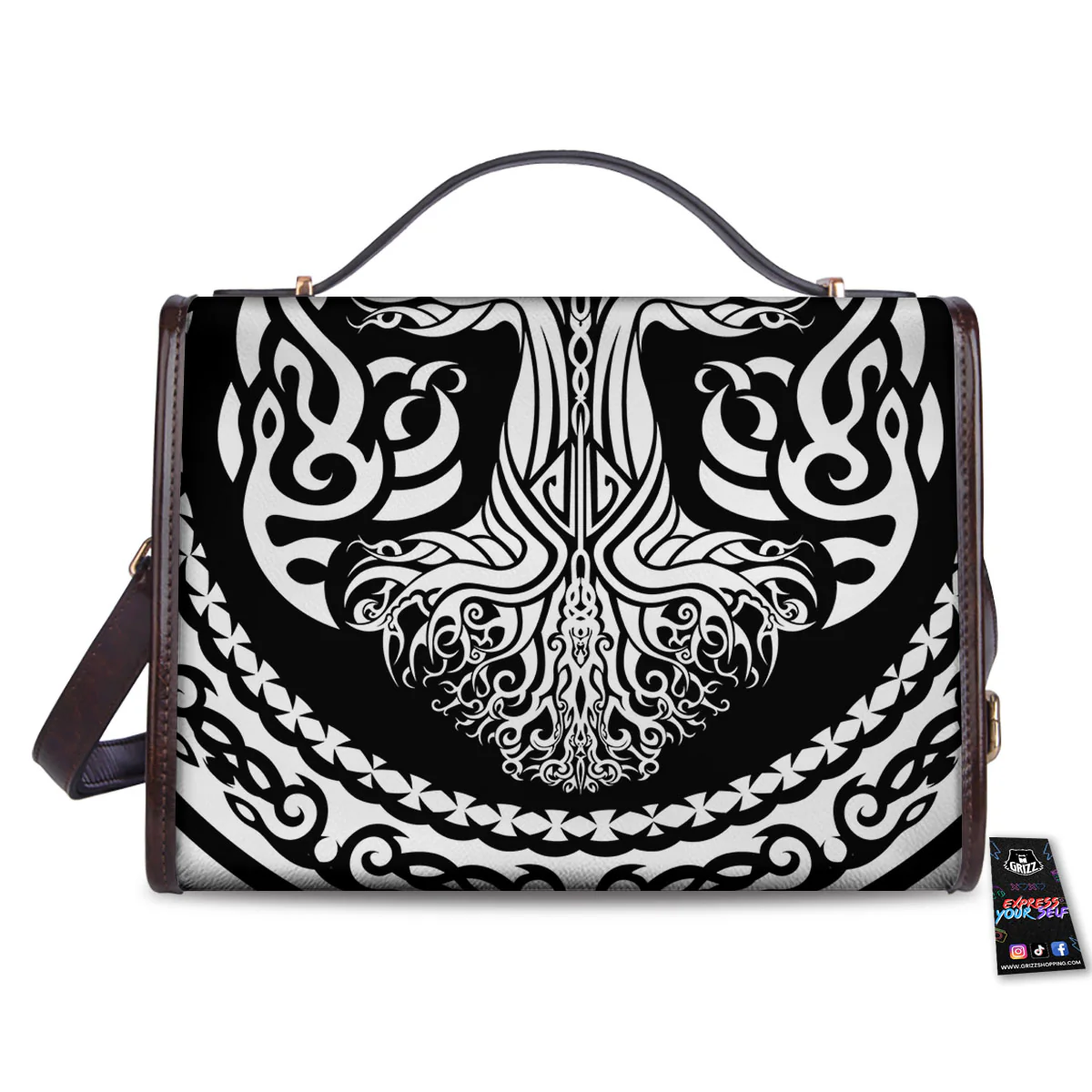 Tree Of Life Viking Print Women's Satchel Bag - Image 2