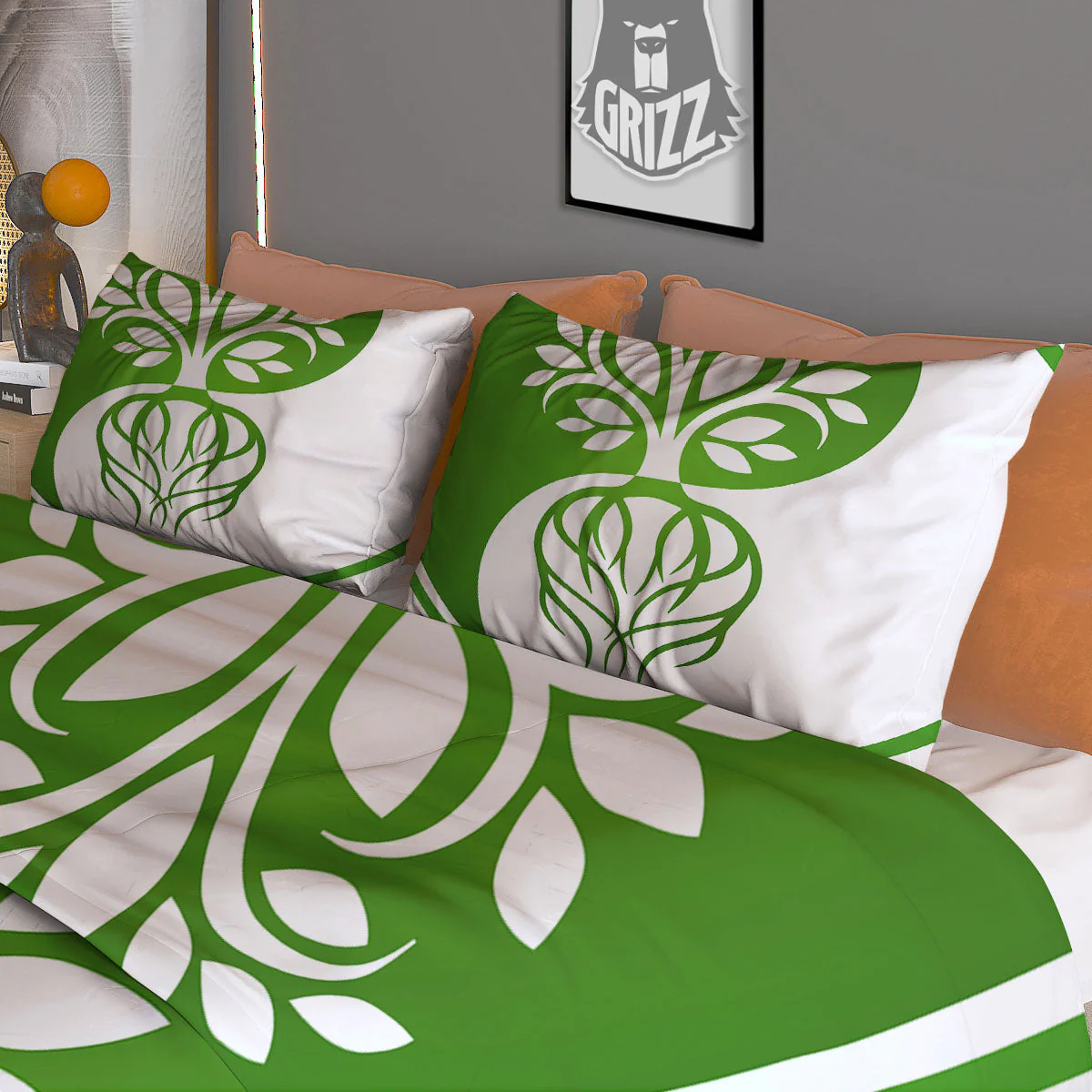 Tree Of Life Yin Yang Print Duvet Cover Bedding Set - Image 3