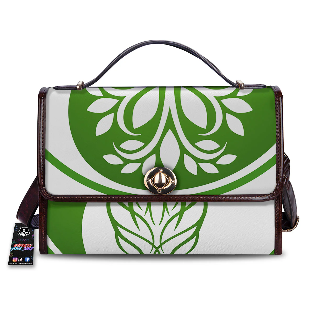 Tree Of Life Yin Yang Print Women's Satchel Bag