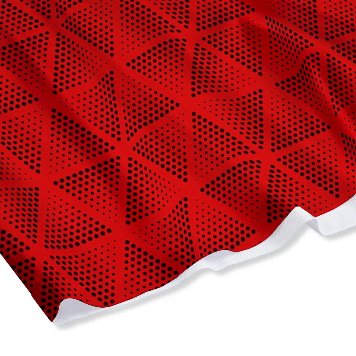 Triangle Dot Geometric Print Pattern Mesh Shorts - Image 4