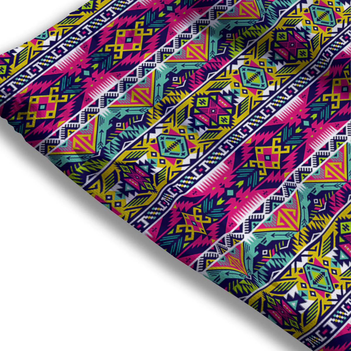 Tribal Aztec Colorful Print Pattern Mesh Shorts - Image 3