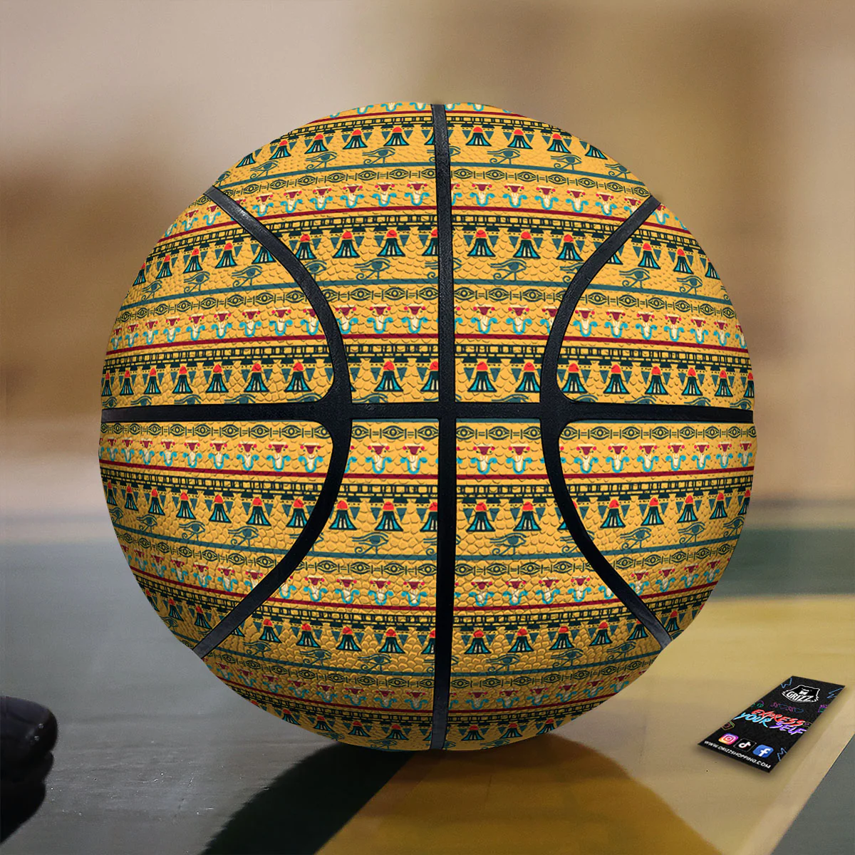 Tribal Egyptian Print Pattern Basketball