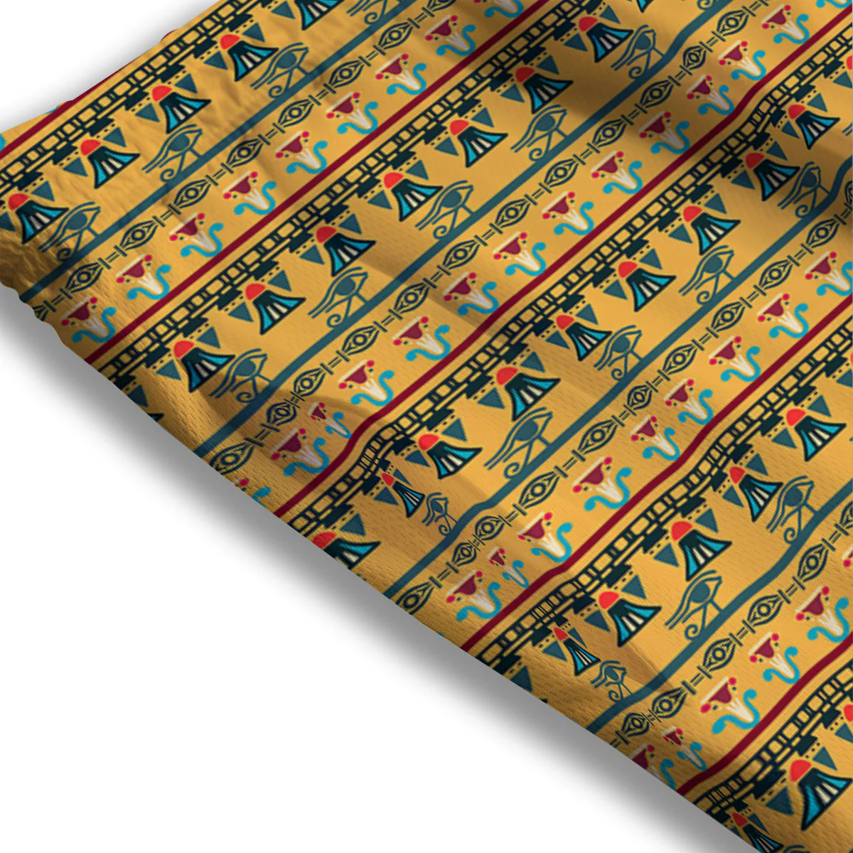 Tribal Egyptian Print Pattern Mesh Shorts - Image 3