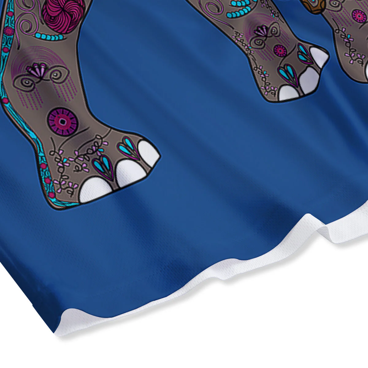 Tribal Elephant Indian Cute Print Mesh Shorts - Image 4