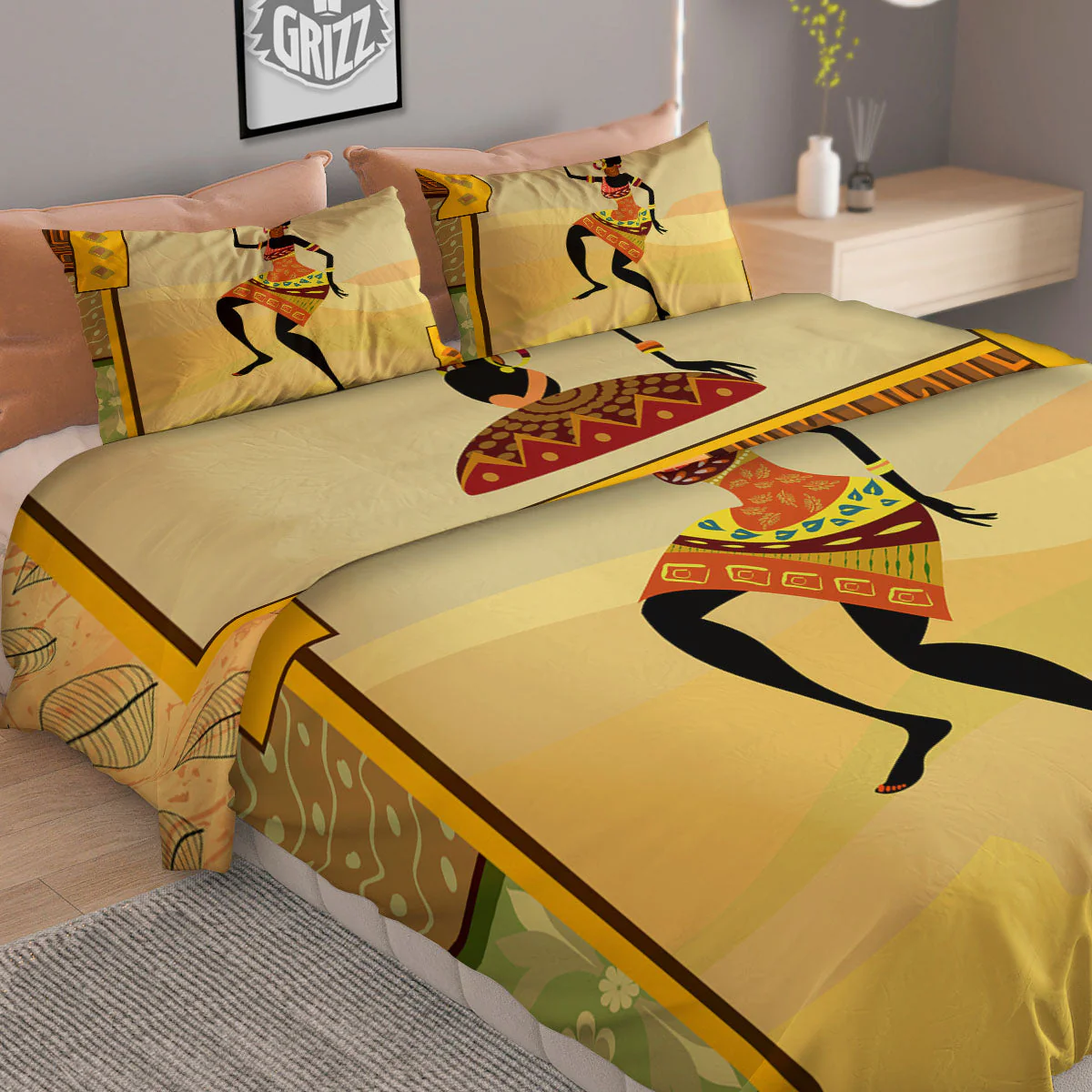 Tribal Inspired African Ethnic Print Duvet Cover Bedding Set - Image 2