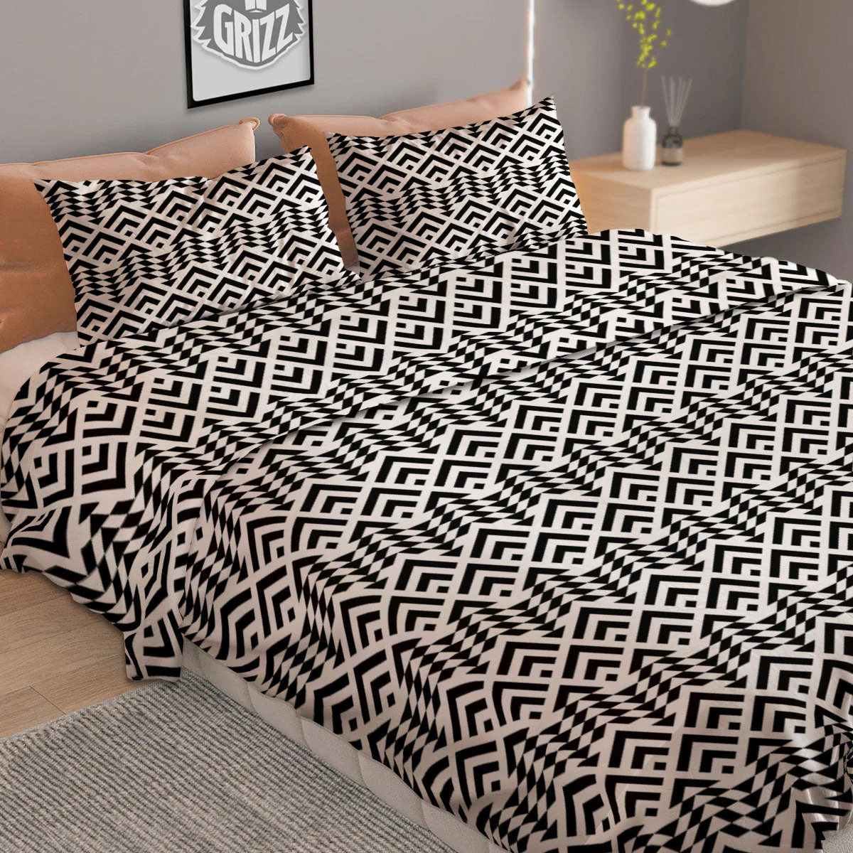 Tribal Maori Print Pattern Duvet Cover Bedding Set - Image 2