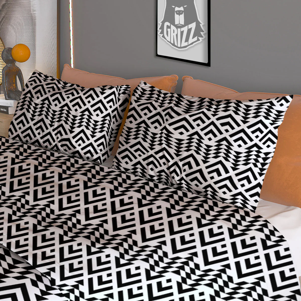 Tribal Maori Print Pattern Duvet Cover Bedding Set - Image 3