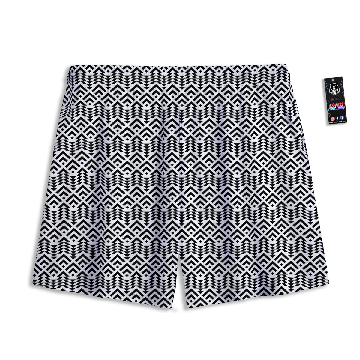 Tribal Maori Print Pattern Mesh Shorts - Image 2