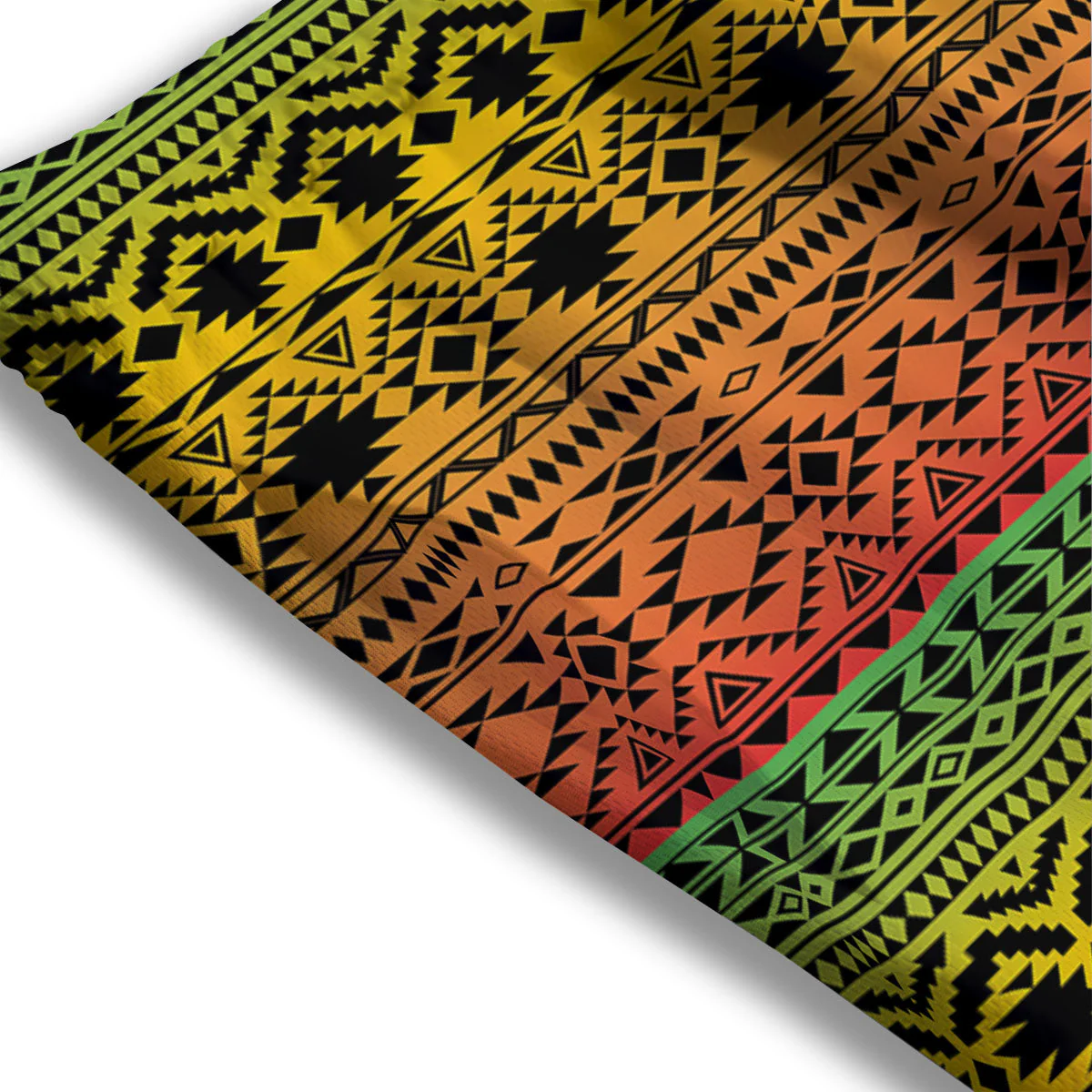 Tribal Rasta Print Pattern Mesh Shorts - Image 3
